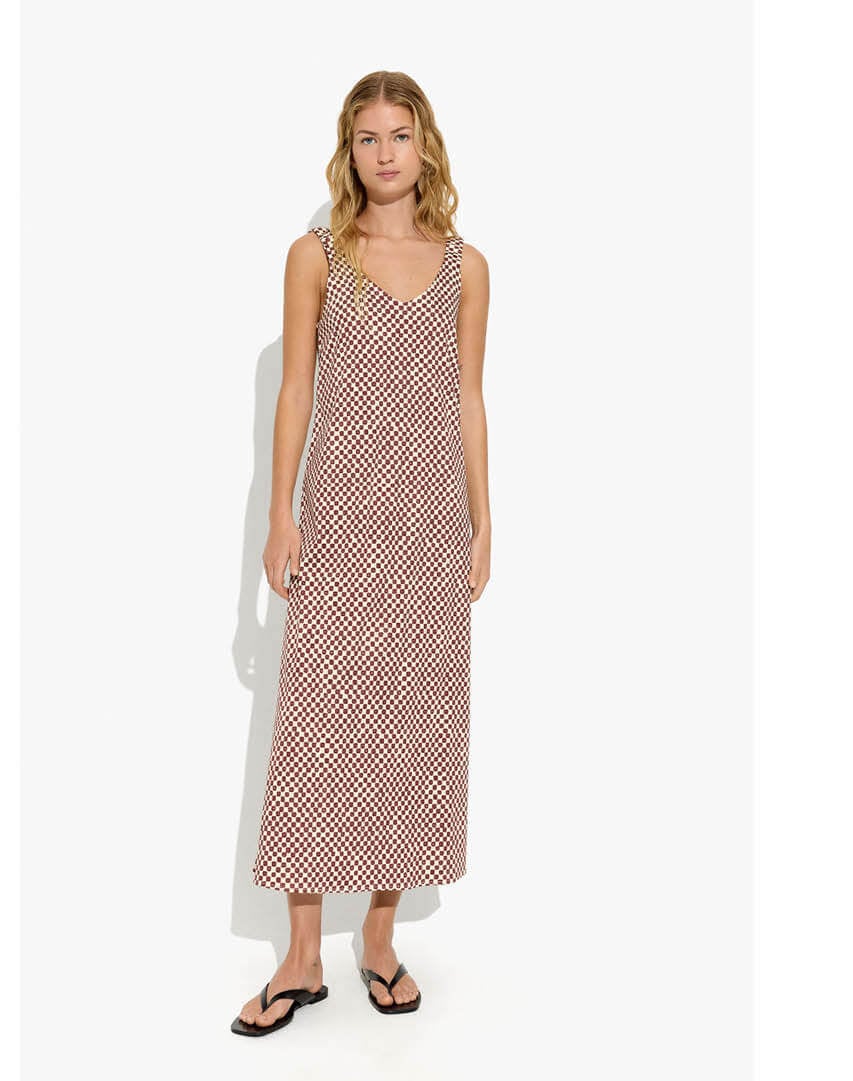 Flowy printed dress with pockets