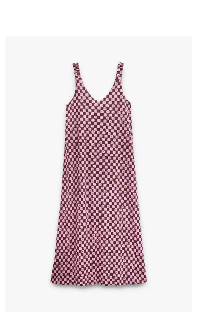 Long dress with squares