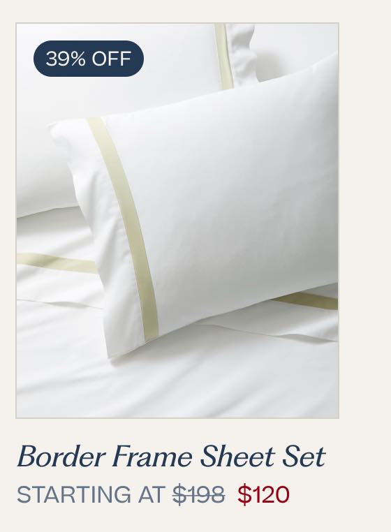 Border Frame Sateen Sheet Set