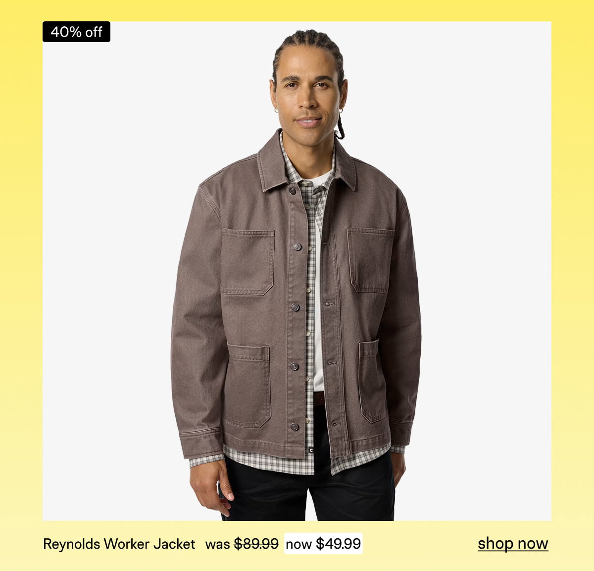Mid Brown Reynolds Worker Jacket
