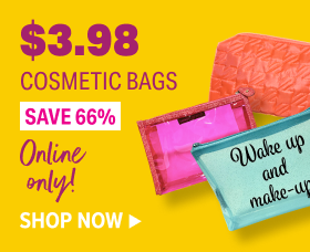 SHOP $3.98 COSMETIC BAGS