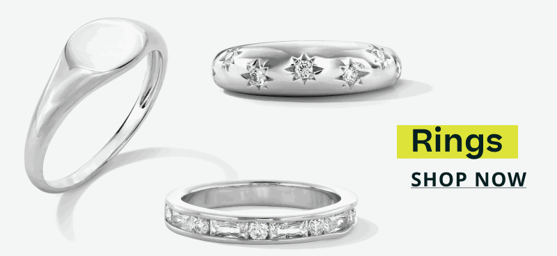 Silver rings with unique designs & diamond detailings. Rings. Click here to shop now