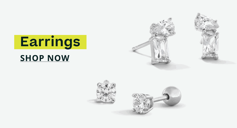 Two pair’s of diamond studs set in silver. Earrings. Click here to shop now