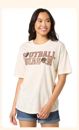 Shop Sequin Football Season Tee