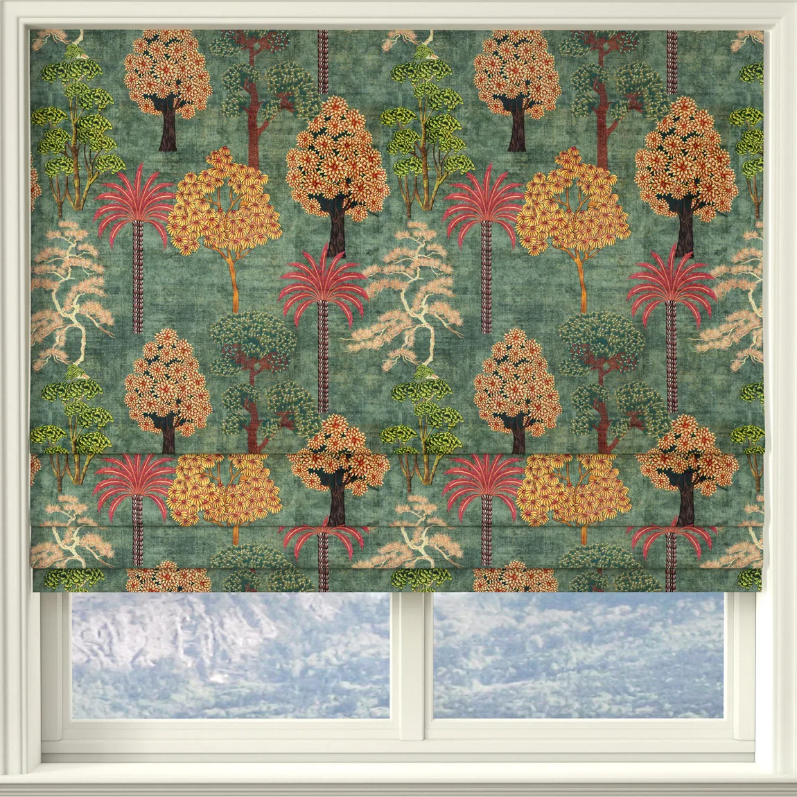 Linda Barker Bonsai Garden Roman Blind