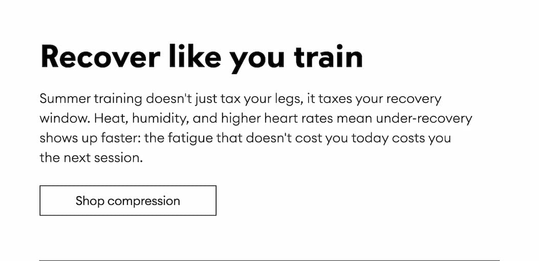 Recover like you train | Shop compression