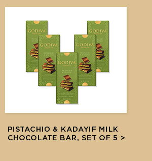Pistachio & Kadayif Milk Chocolate Bar, Set of 5