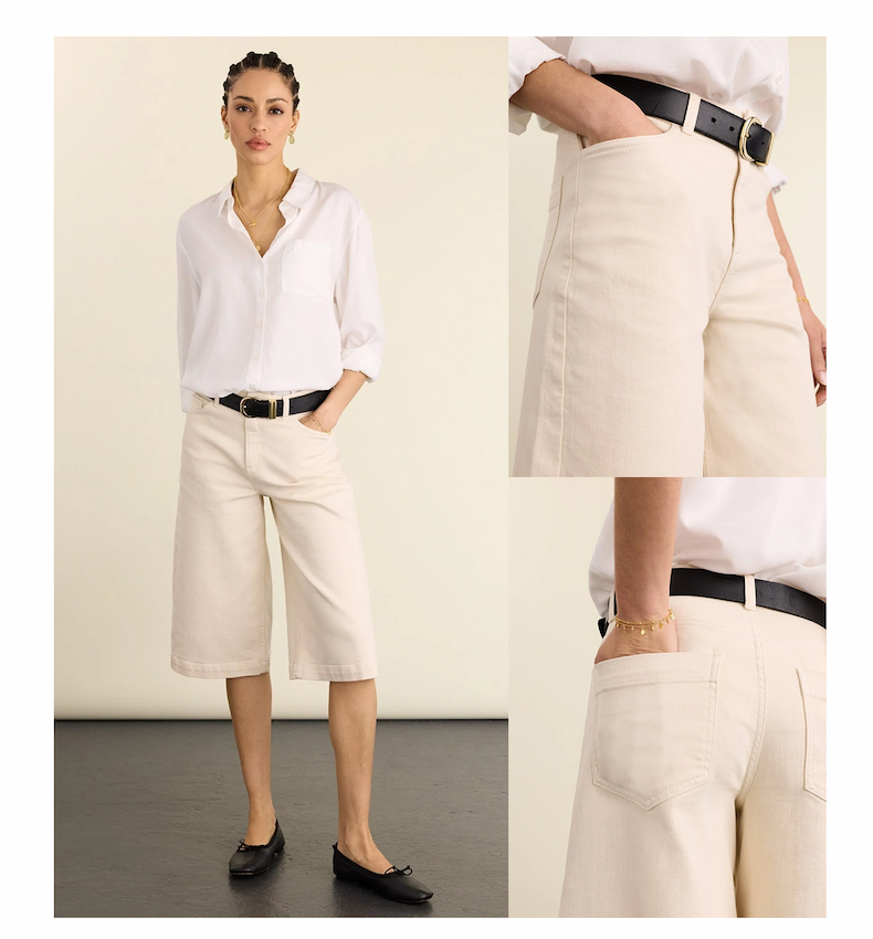 Tillie Organic Cotton Stretch Denim Shorts