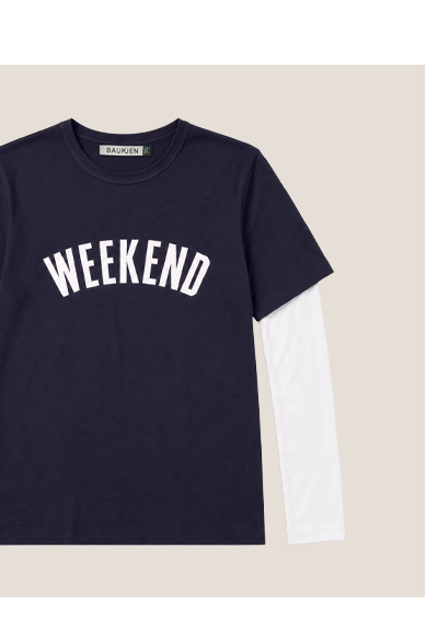 Shay Layered-Look Slogan T-shirt 