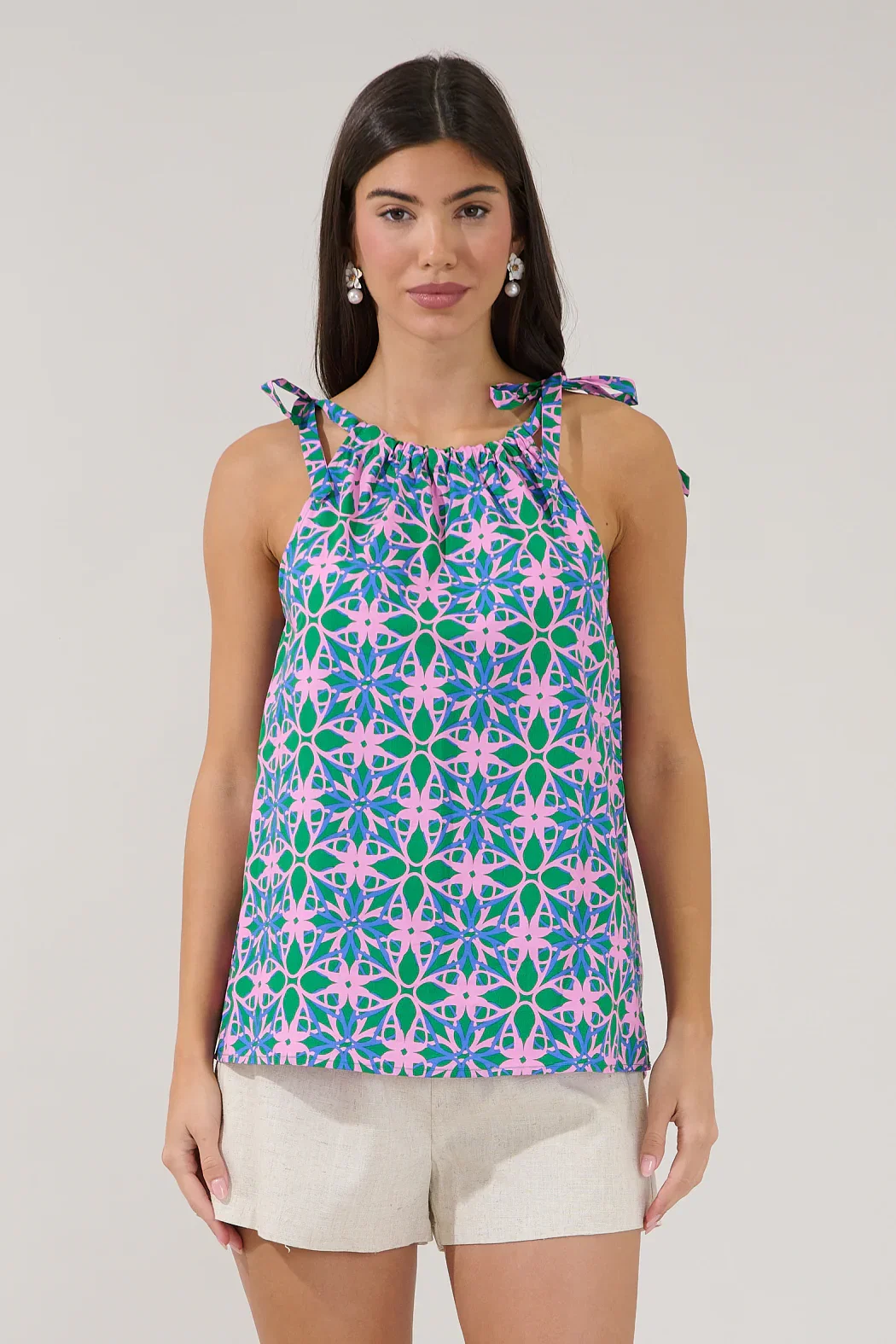 Image of Marra Sleeveless Top Geo