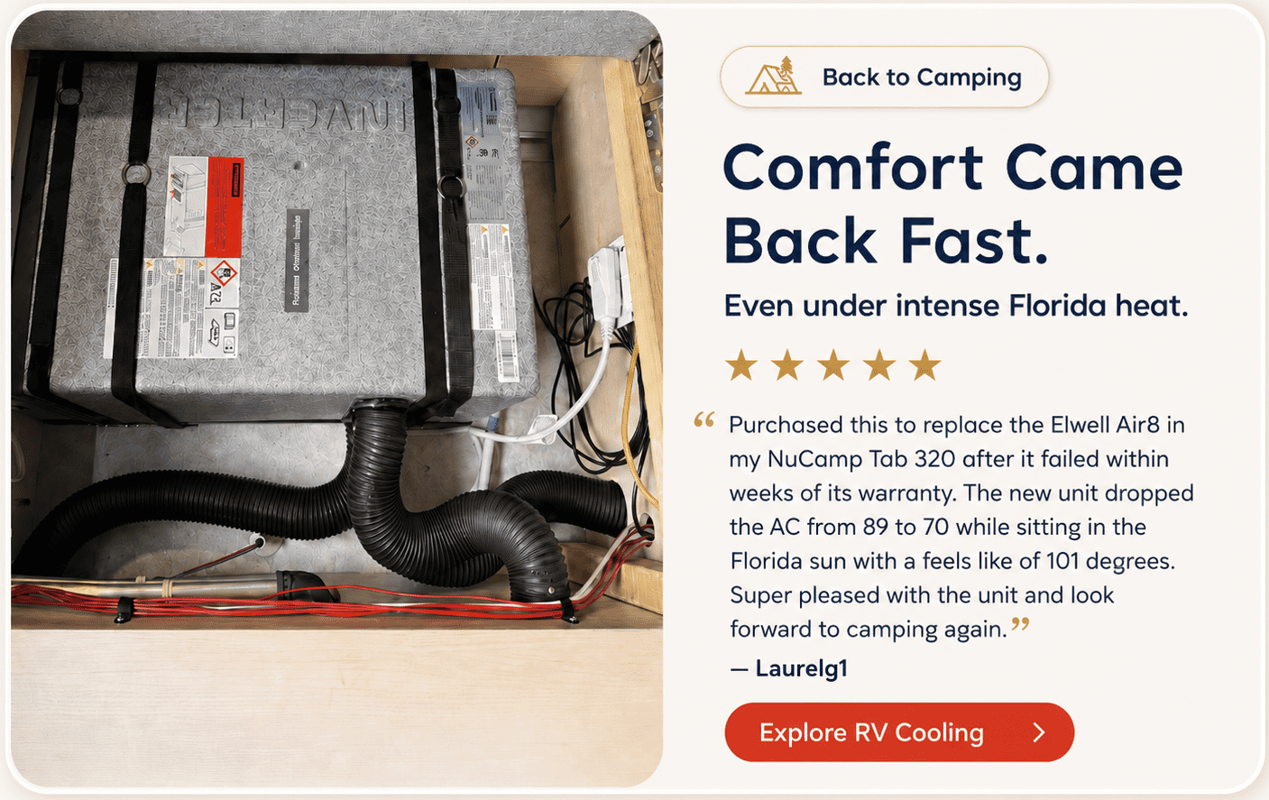 Lapland 10,000 BTU Inverter Under-Bench RV Air Conditioner. Explore Now >>