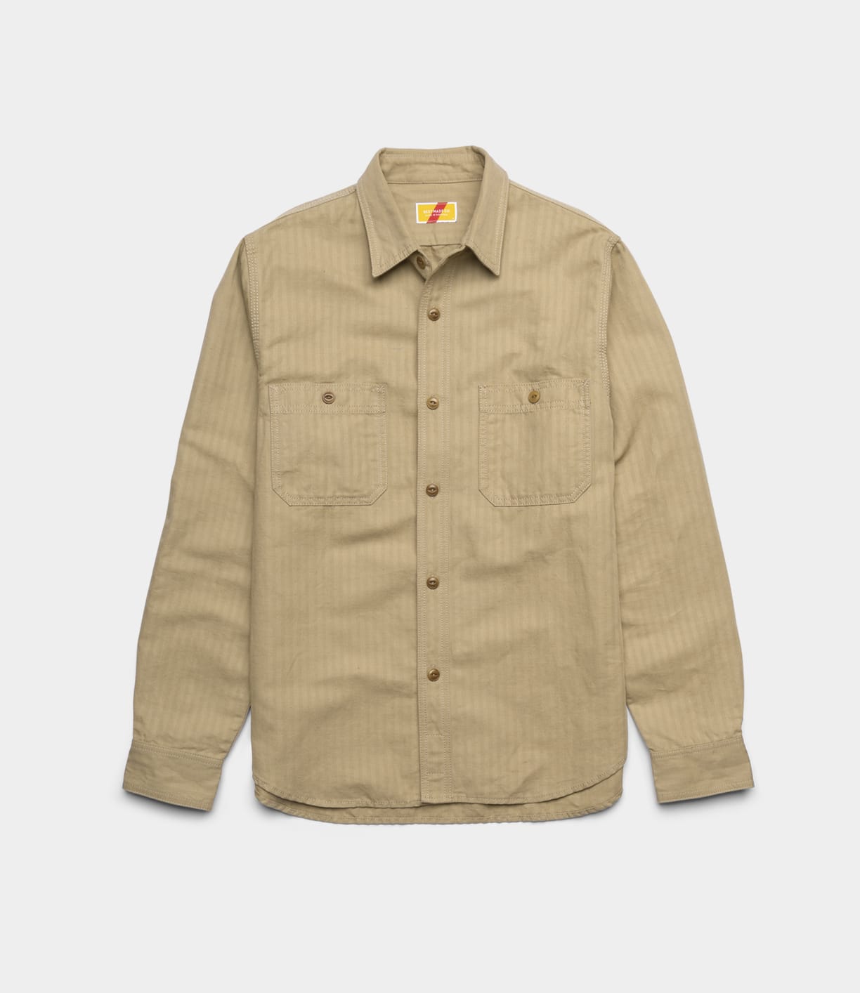 Cotton-Linen Workshirt Tan