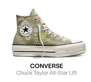 Converse Women's Chuck Taylor All-Star Lift Floral Sneakers in Light Green
