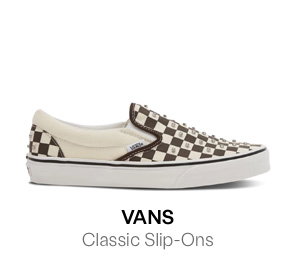 Vans Women's Classic Checkerboard Rhinestone Slip-Ons