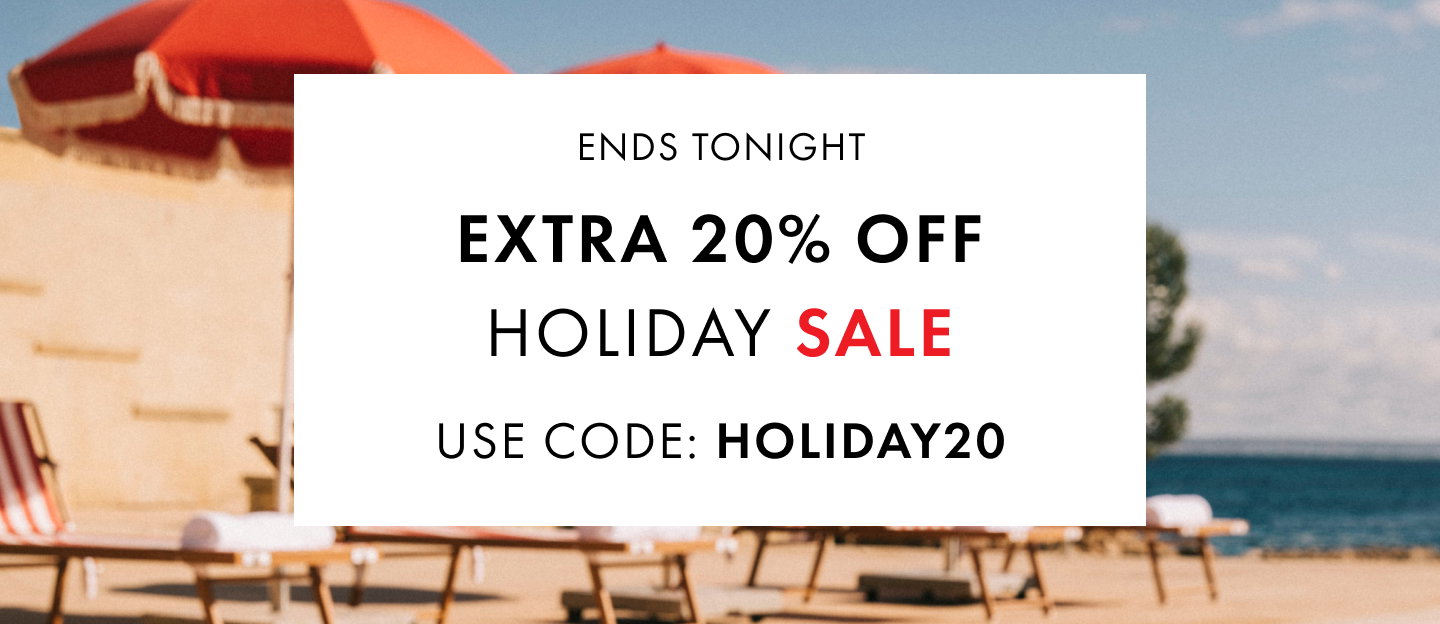 This weekend only, extra 20% off Holiday Sale, use code HOLIDAY20