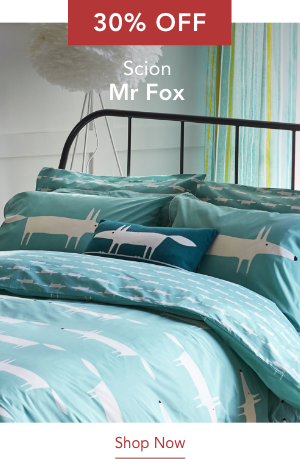 30% Off Scion Mr Fox Bedding in Teal