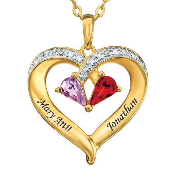 Forever Together Birthstone & Diamond Pendant