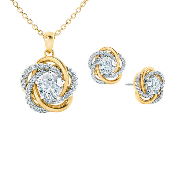 Love Knot Pendant and Earrings