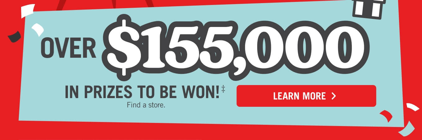 Over $155,000 in prizes to be won.