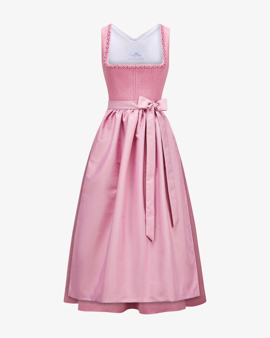 Leinendirndl lang mit Schürze 