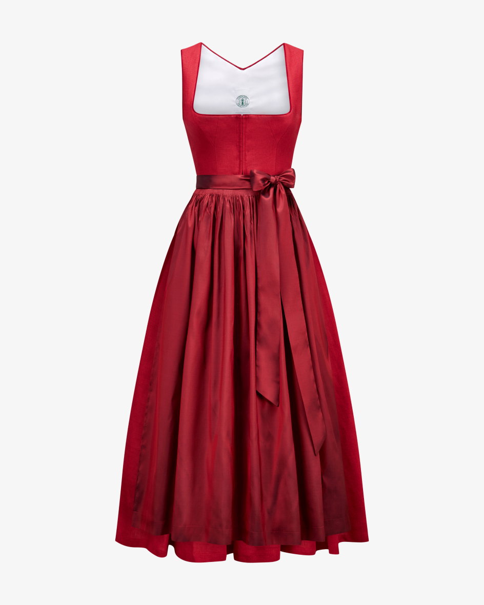 Leinendirndl lang Bette mit Schürze Sylvia
