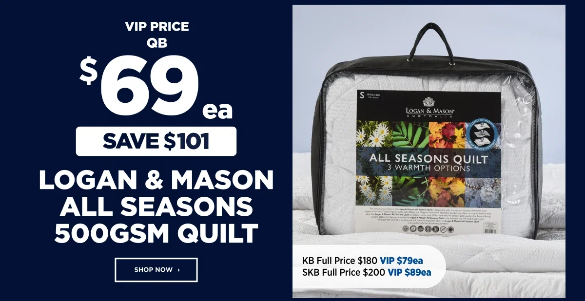 Logan & Mason All Seasons 500gsm Quilt