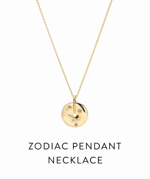 Zodiac Pendant Necklace.