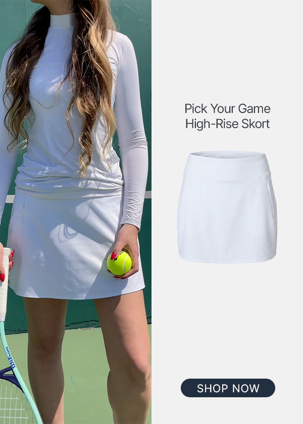 women's pick your game high-rise skort