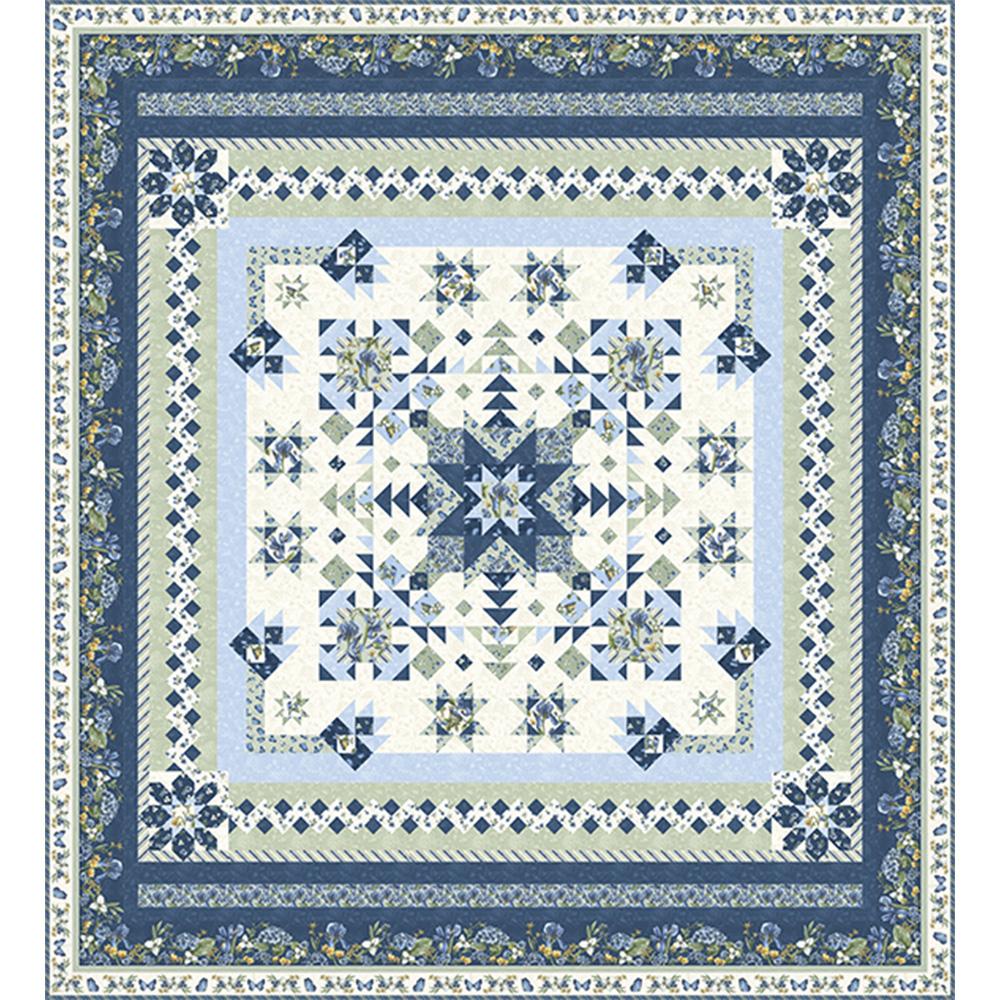 Image of Among The Irises - Leslie Trimbach - Wilmington Prints - Block of the Month