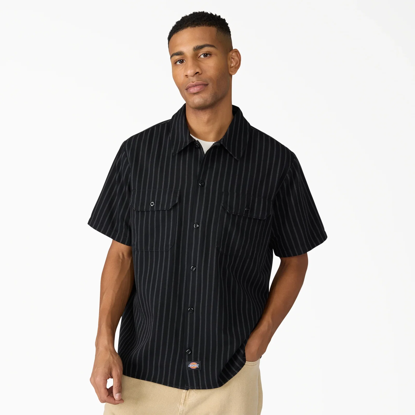 Image of Worn In Striped Work Shirt