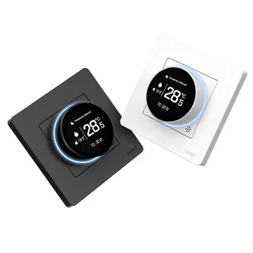 Moes Tuya Zigbee3.0 Smart Knob Thermostat with LED Digital Display Water Heating/Electric Heating/Gas Boiler APP Remote Controller Weekly Programmable Voice Control Work with Alexa Google Home