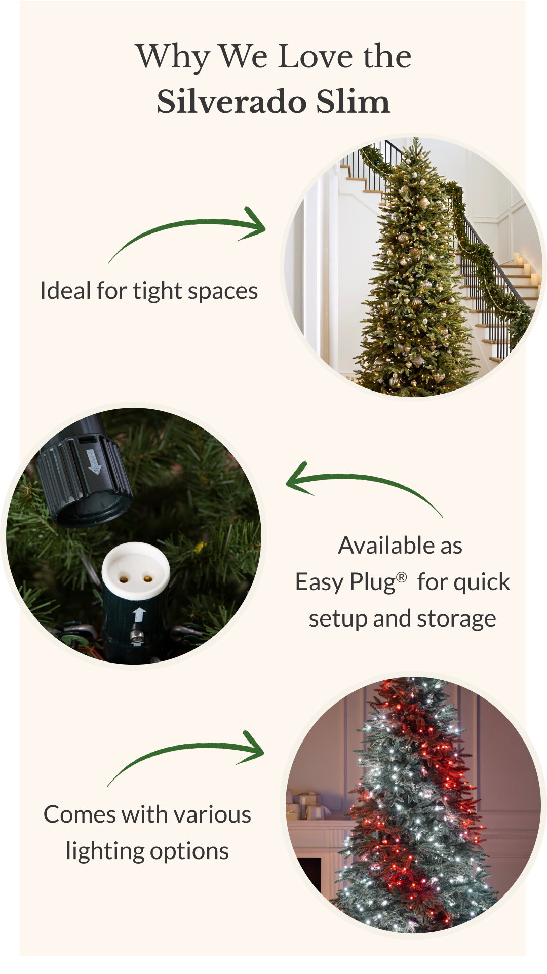 Why We Love the Silverado Slim | Ideal for tight spaces | Available as Easy Plug®  for quick setup and storage | Comes with various lighting options