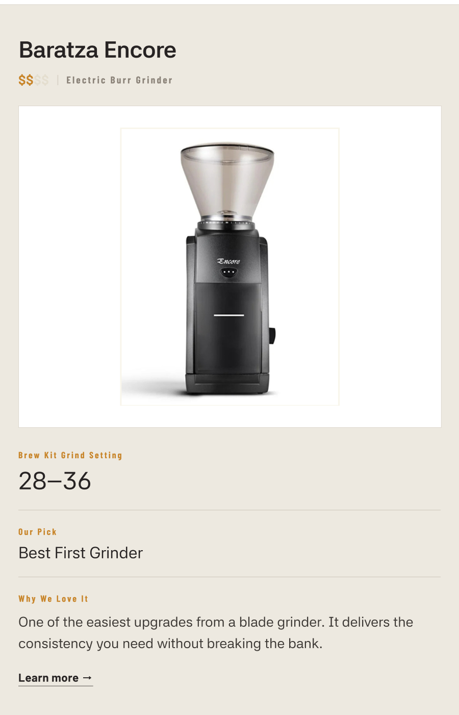 Baratza Encore