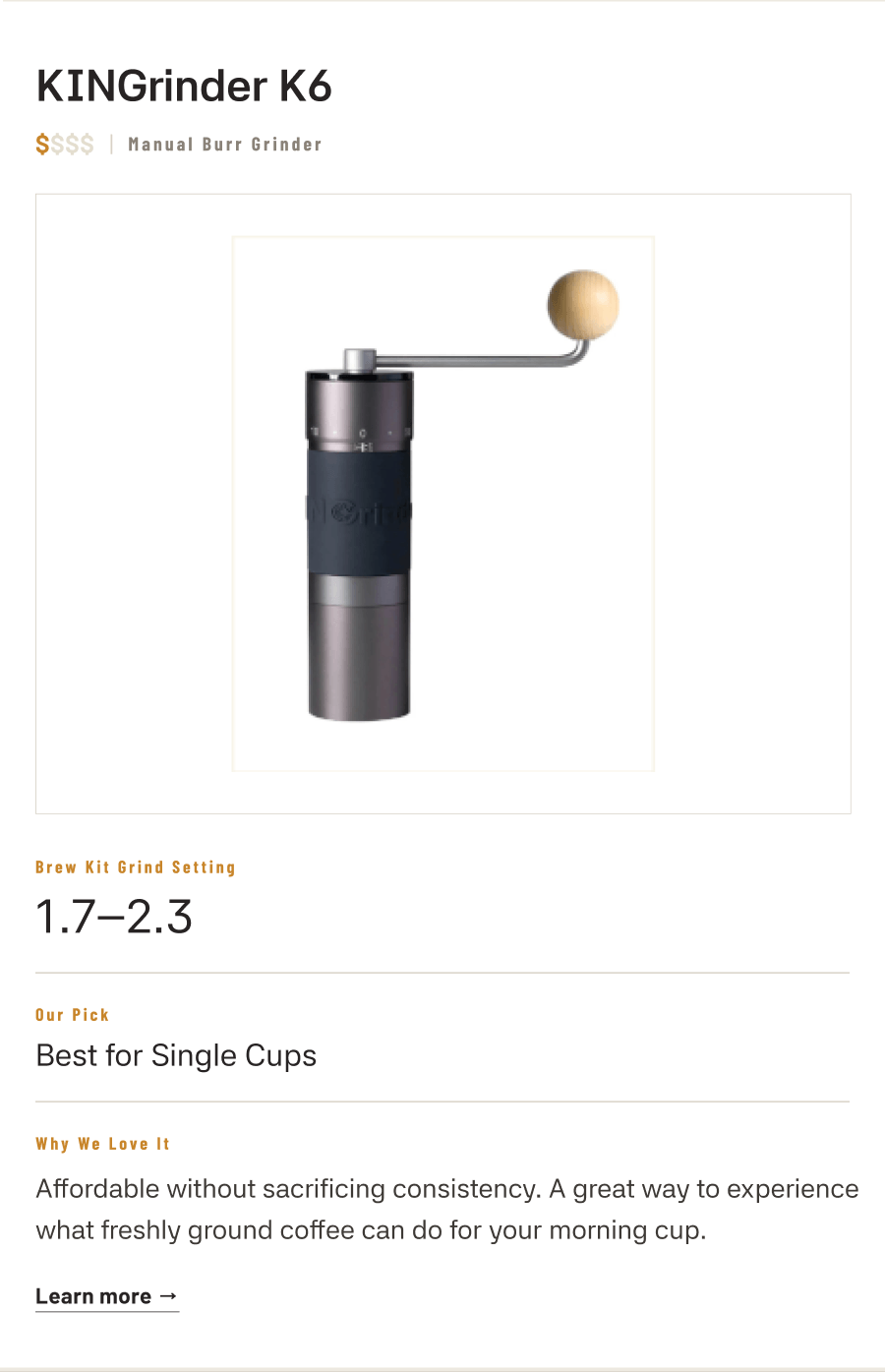 Your mornings deserve great coffee