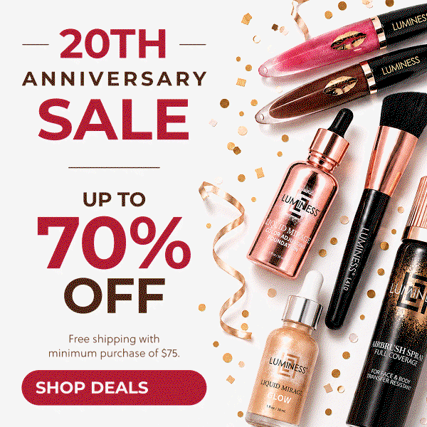 20th ANNIVERSARY SALE: UP TO 70% OFF + FREE SHIPPING!