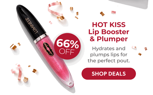 HOT KISS LIP PLUMPER: Plump and hydrate your lips with a glossy finish that lasts through every celebration.