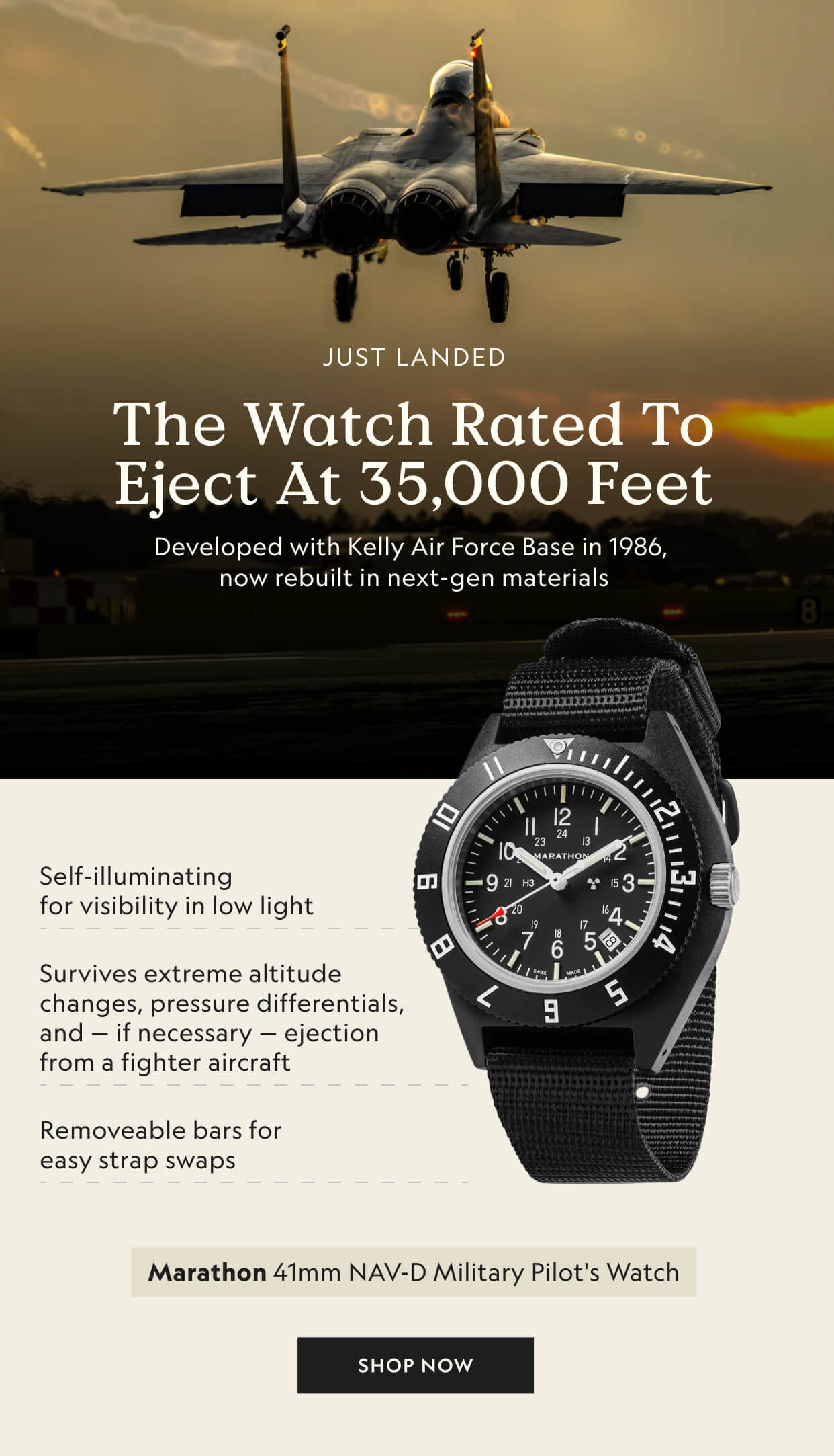 Marathon 41mm NAV-D Military Pilot's Watch