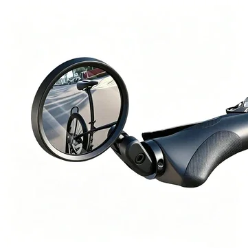 WEST BIKING Bicycle Bar End Mirror 62mm HD Convex Wide Angle Lens 360 Adjustable Lightweight Nylon Handlebar Side Mirror for Road Mountain Bike Cycling Safety