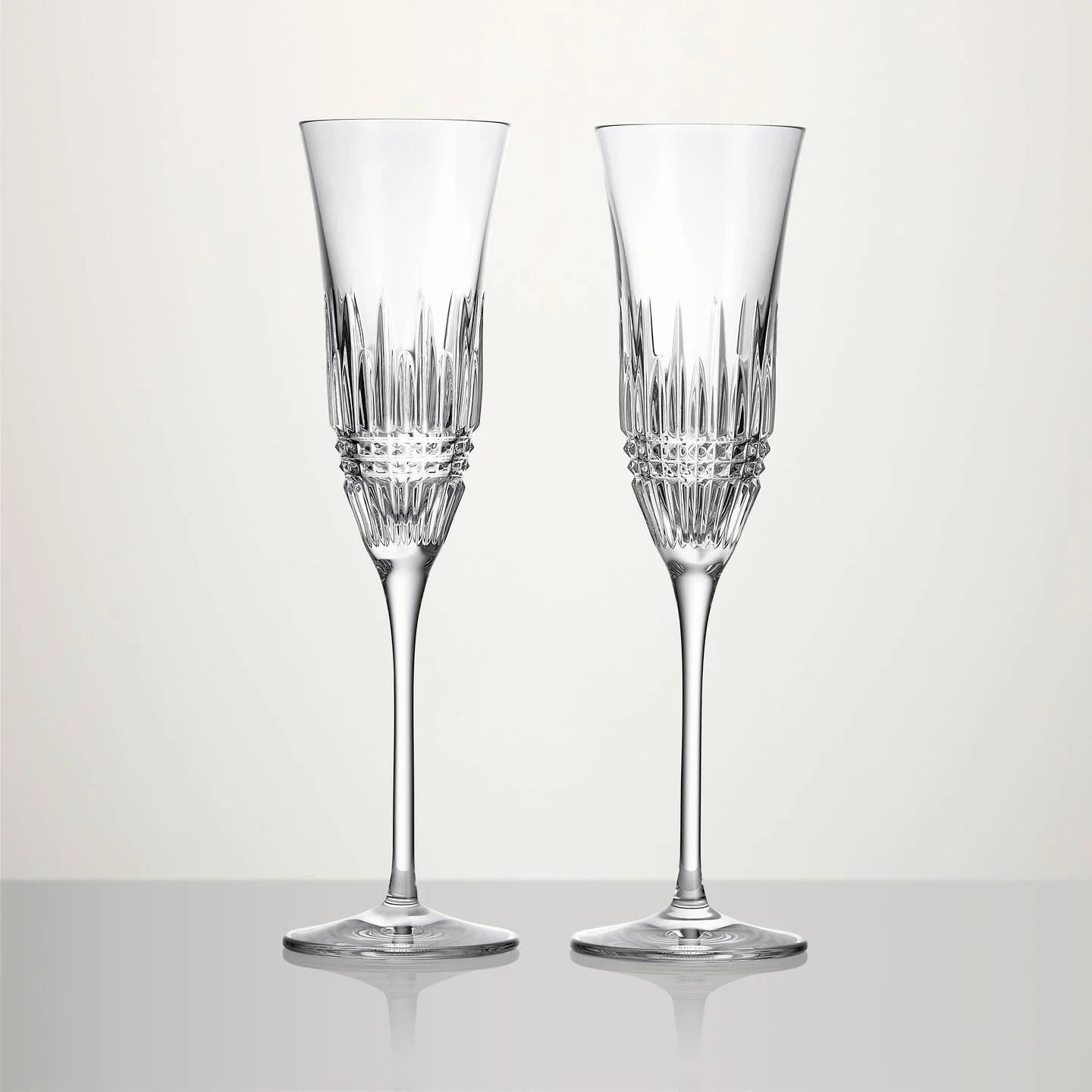 Lismore Diamond Essence Champagne Flute, Pair