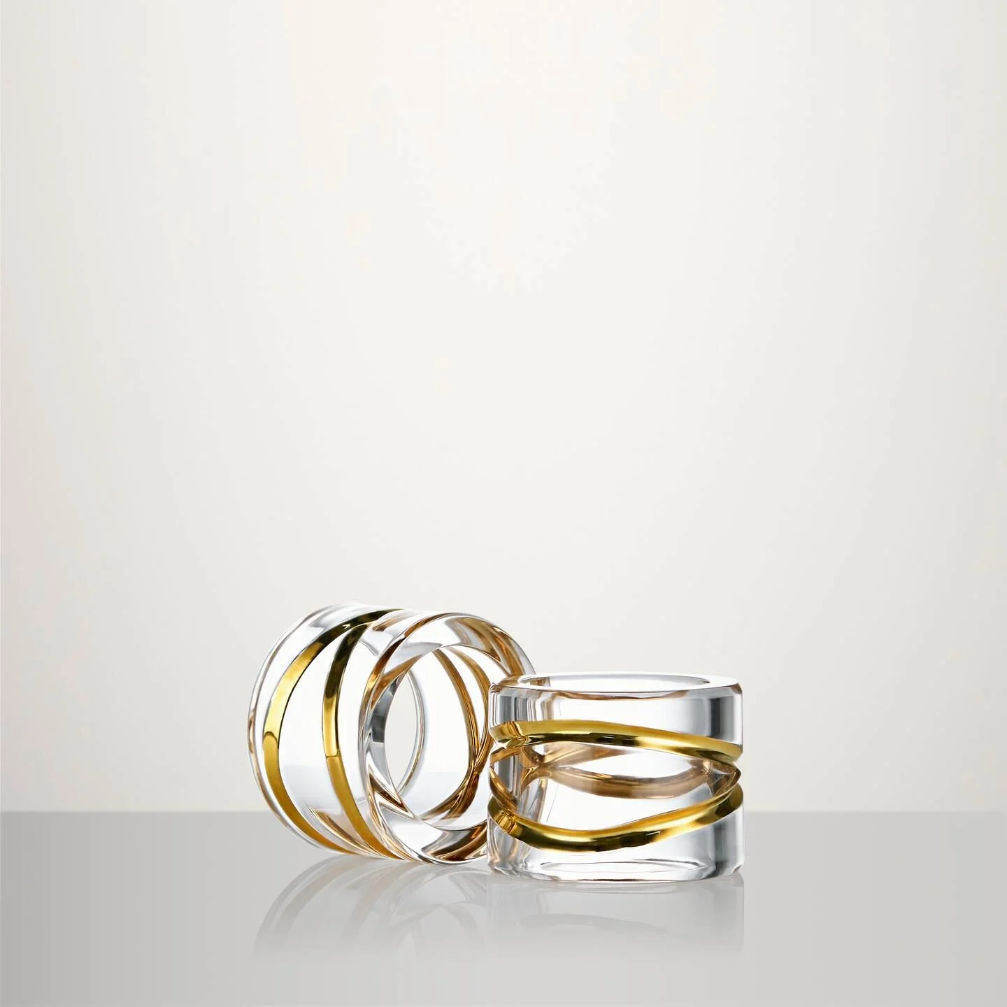 Aran Gilded Napkin Rings, Set of 2