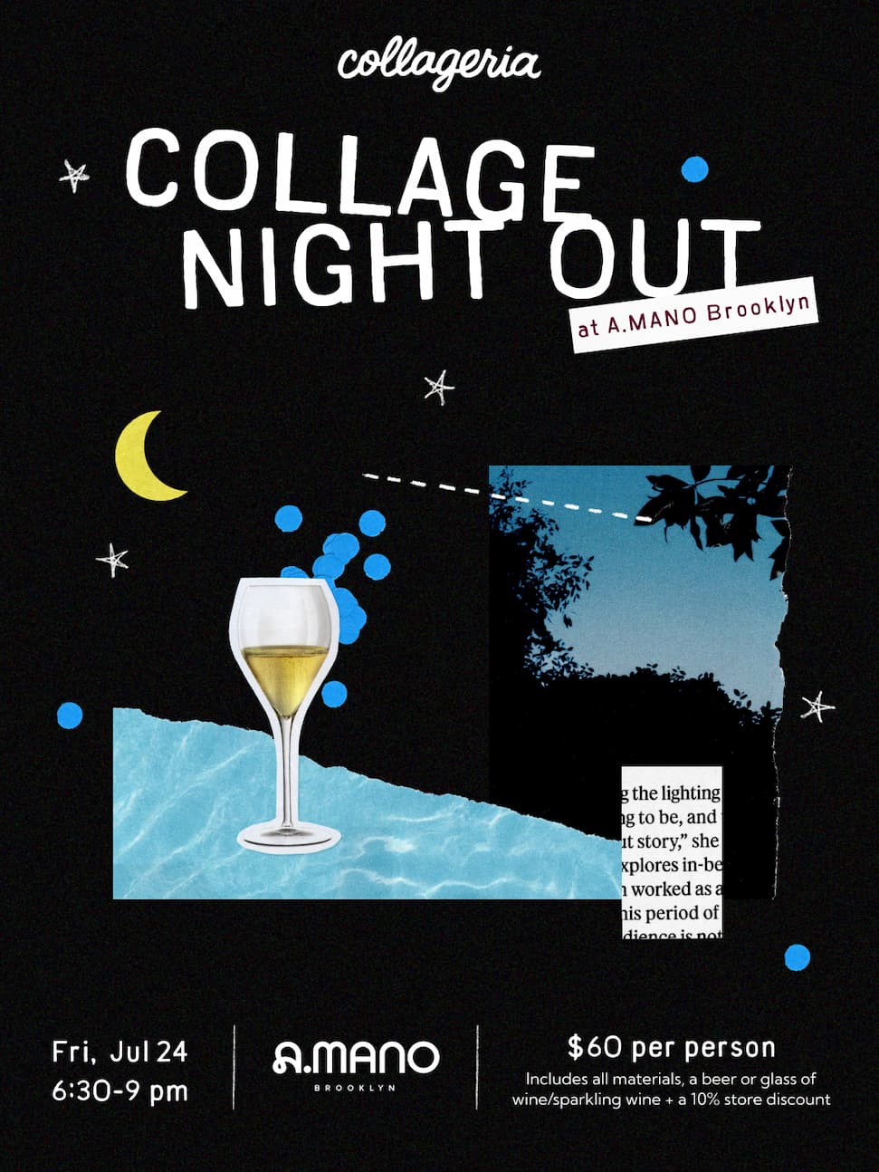 Collage Night Out with Collageria | A.MANO Brooklyn