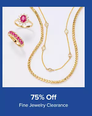 75% off fine jewelry clearance. Shop now.