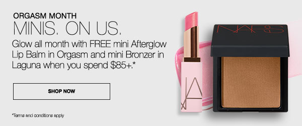 Glow into summer with free minis when you spend $85+.