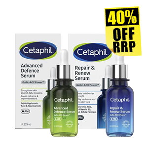 Cetaphil AM & PM Serum range 40% off RRP  at Chemist Warehouse sale ends 22 July 2026