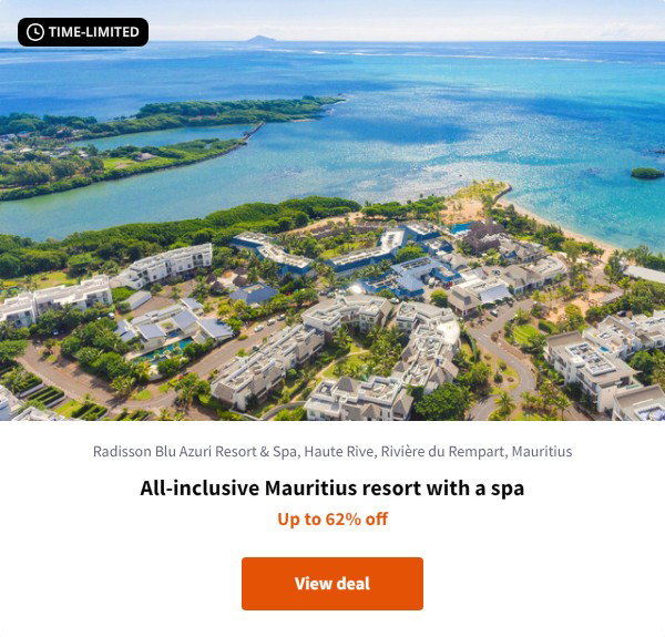 All-inclusive Mauritius resort with a spa