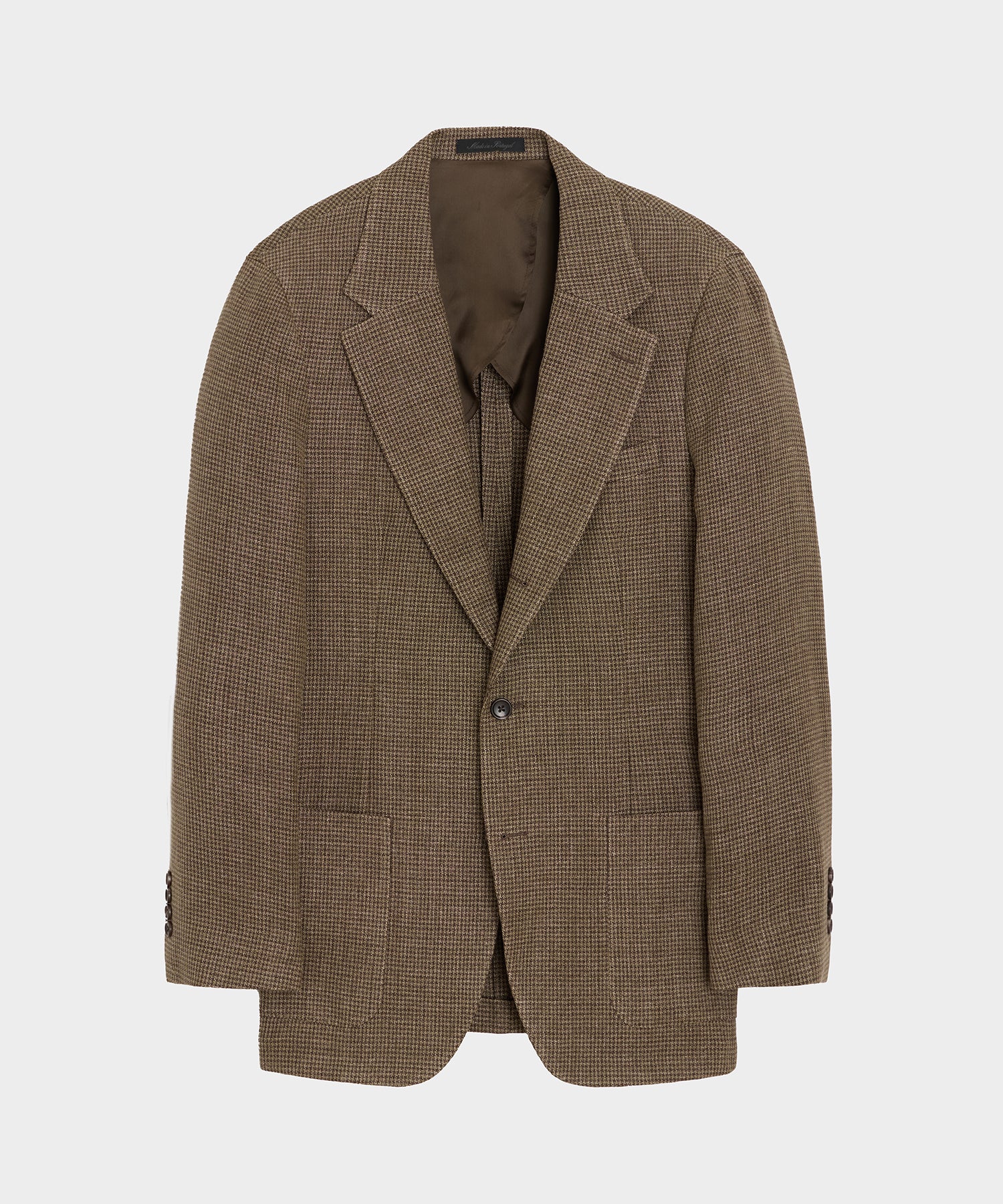 Image of Italian Linen Houndstooth Madison Jacket