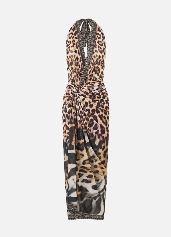 SIDE TWIST JERSEY DRESS | LEOTIGRA LAND