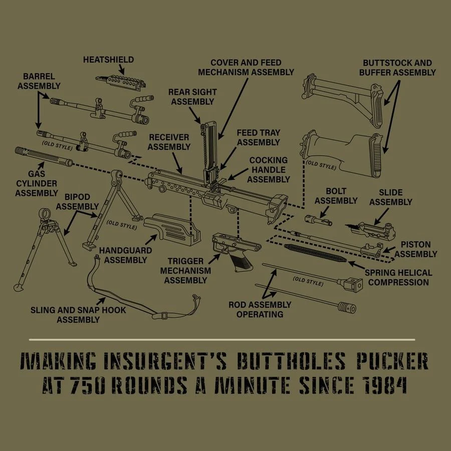 M249 T-Shirt - Military Green
