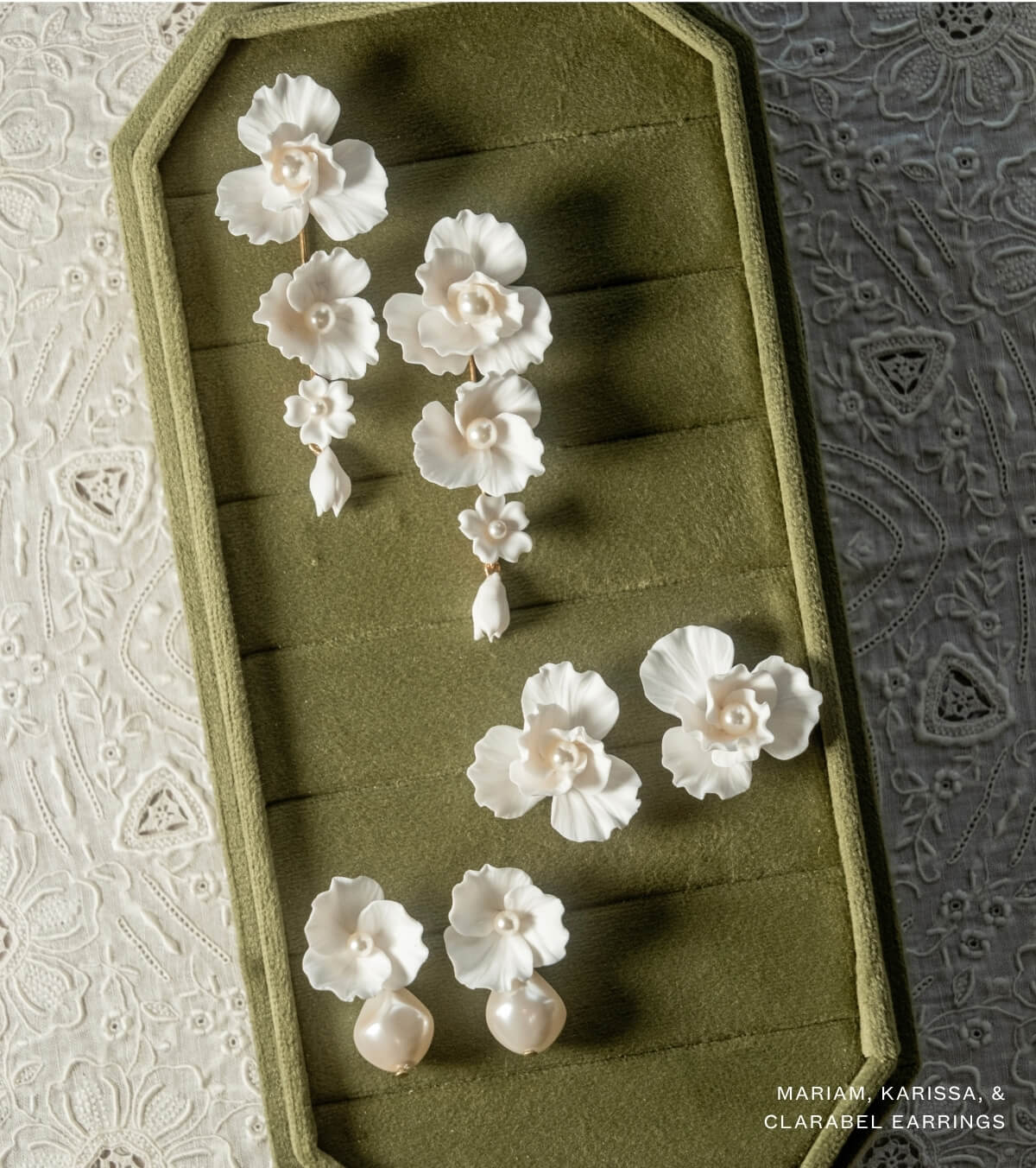 Mariam, Karissa, & Clarabel earrings