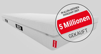 Die BODYGUARD Anti-Kartell-Matratze. Text: In allen Größen insgesamt über 5 Millionen gekauft. 